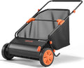Push Lawn Sweeper 26 in Leaf & Grass Collector 7 cu. ft. Hopper Bag
