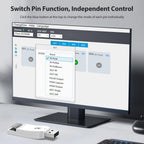 Pibiger JIO Module USB to IO Debug Module,USB to PWM ADC IO Tool, 12-bit ADC, 4-Channel IO, Windows Compatible,Comes with English User Manual,Software,CMD Command,Dll for C#,Python Development