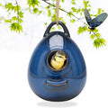 Birdhouse Ceramic Hanging Birdhouses Bird Hut Hanging Outdoor Birdhouse for Wild Birds, Finch, Cardinal, and Bluebird