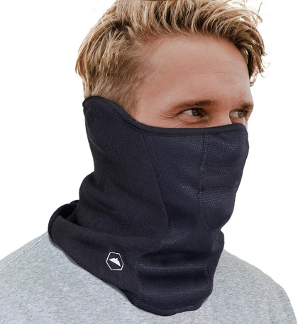 Half Ski Mask - Fleece Lined Winter Face Mask - Stretch Neck Gaiter for Cold Weather Gear - Skiing Accessories