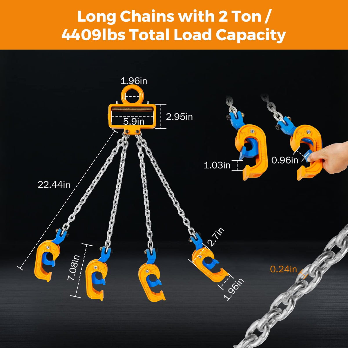 Upgraded Chain Drum Lifter, 2 Tons, for 30 & 55 Gallon Drums