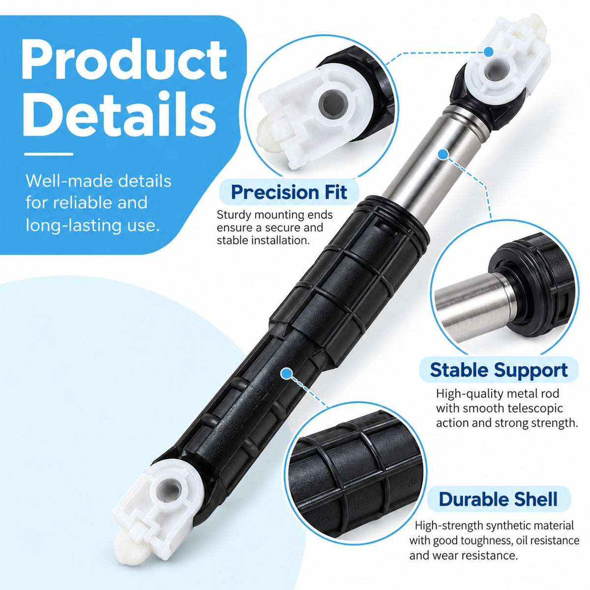 Washer Shock Absorber for Whirlpool WFW9400SBA