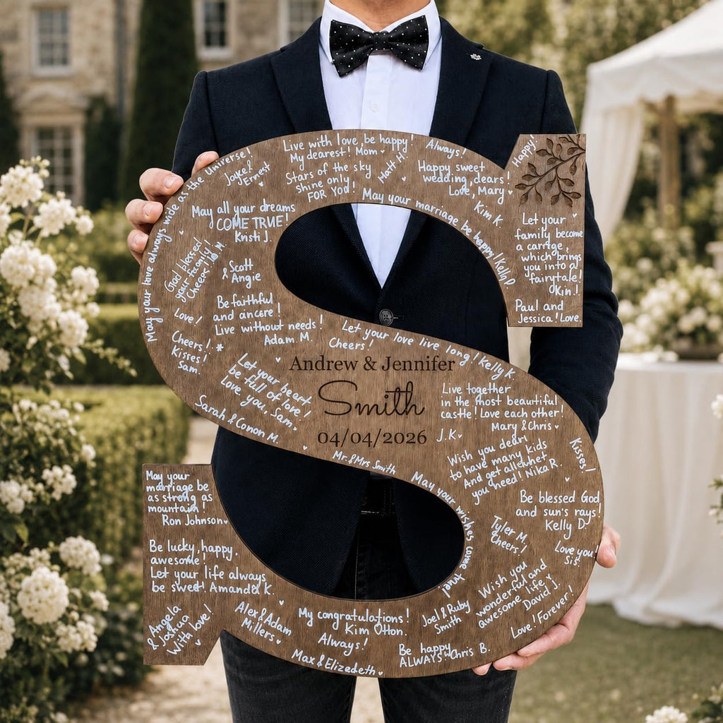 Personalized Wood Letter | Wedding Guest Book | Alternative Guest Book | Wedding Accessories | Wood Book Sign Decor |