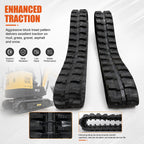 2 Pack Rubber Tracks 180x72x37 for 0.8-2 Ton Mini Excavators