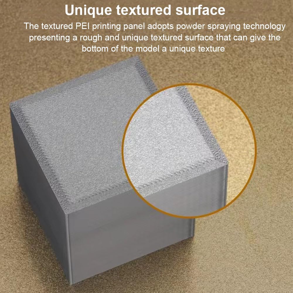P2S Build Plate for Bambu Lab X2D/P1S/P1P/A1/X1C 257.5x257.5mm PEI Sheet | Double Side Textured Board, Strong