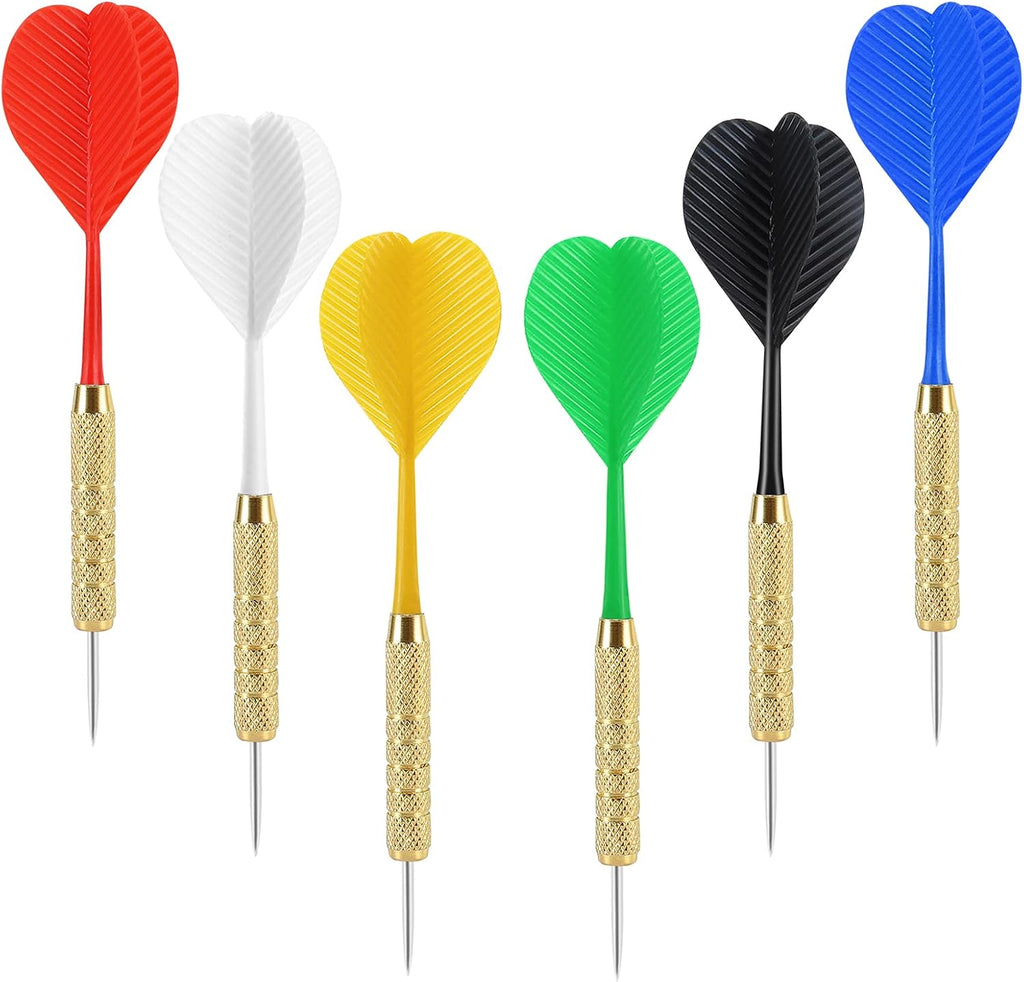 18 Pack Steel Tip Darts, 18 Grams Metal Tip Dart Set for Dartboard | Darts Metal Tip Set, Metal Darts for Dartboard