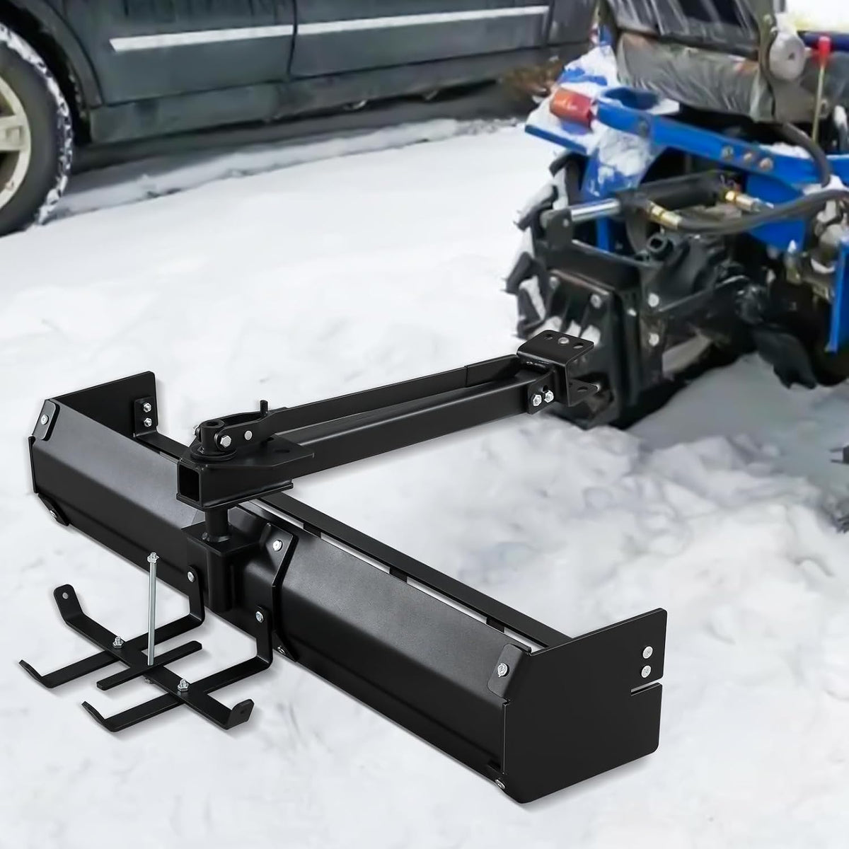 Box Scraper Compatible with Tractor Box Blade Hitch Tow Suitable for Construction Landscaping Agriculture Steel