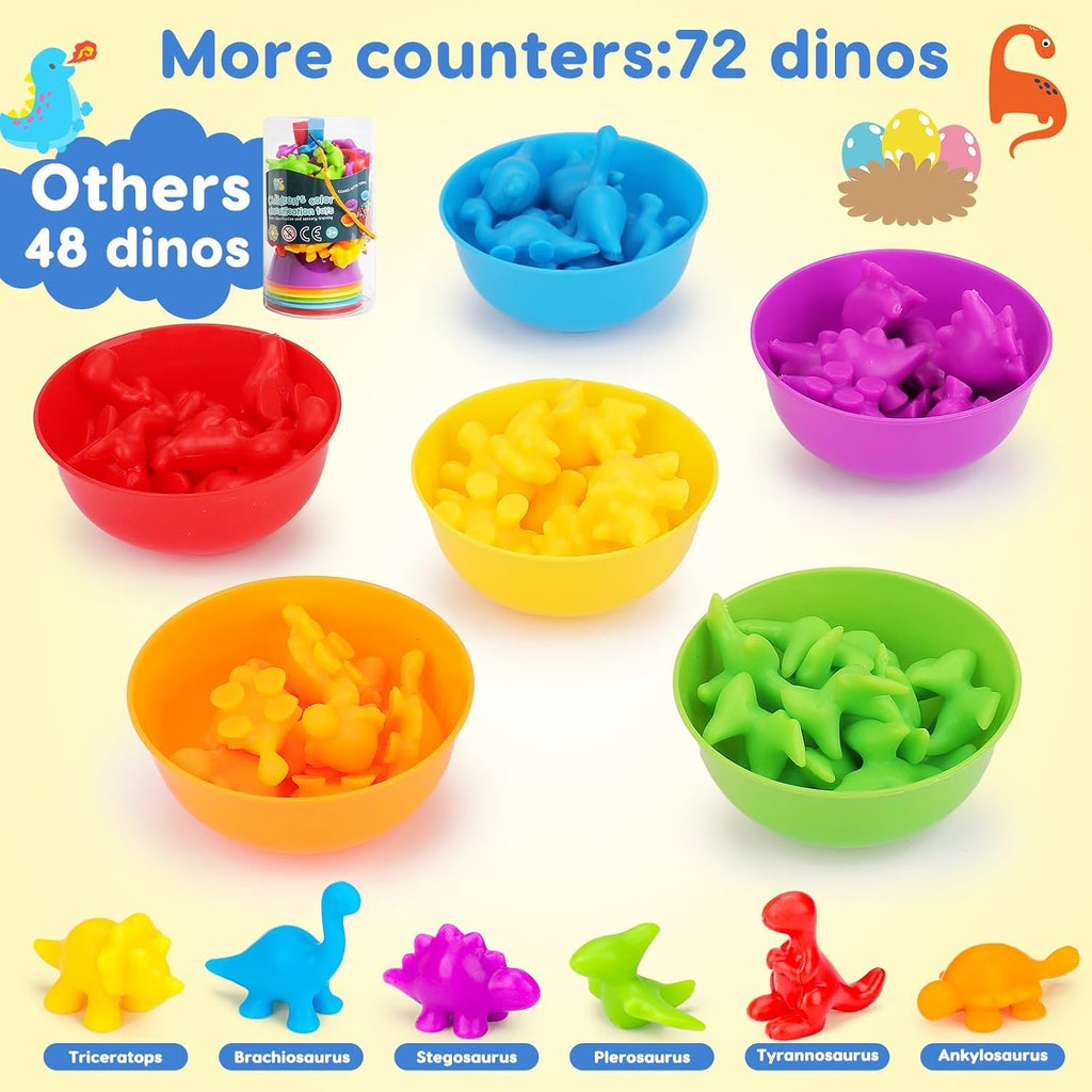 Counting Dinosaurs Montessori Toys for 3 4 5 Years Old Boys Girls | Toddler Manipulatives Preschool Learning