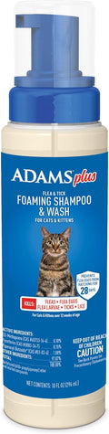Plus Flea & Tick Foaming Shampoo & Wash, Cat Flea Shampoo, 10 oz