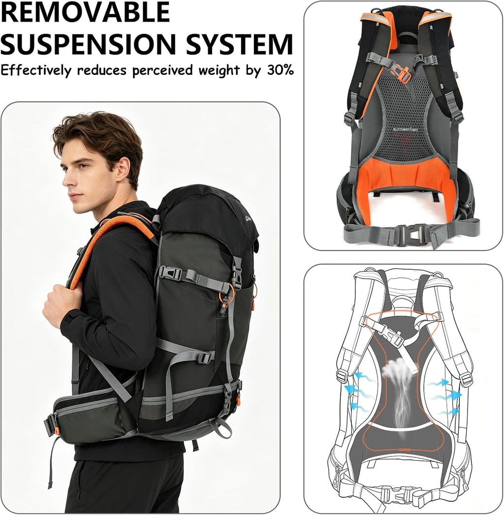 35L Hiking Backpack for Women men,Waterproof Camping Backpacking Backpack ﻿ | Outdoor Backpack Hiking for
