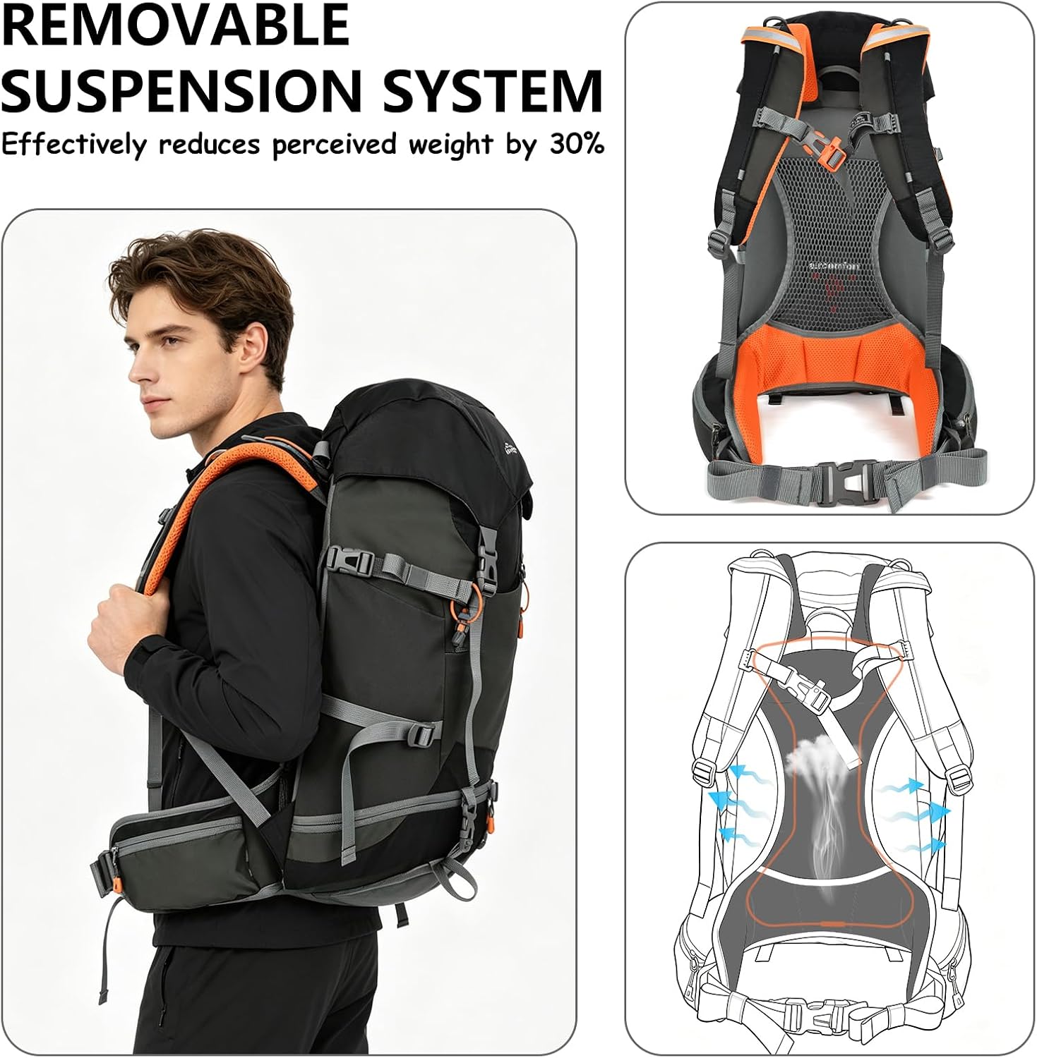 35L Hiking Backpack for Women men,Waterproof Camping Backpacking Backpack ﻿ | Outdoor Backpack Hiking for
