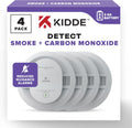 Smoke and Carbon Monoxide Detector, AA Battery Powered with LED Status Lights, 85 dB Alarm, 5 inches, 30CUDR, 4 Pack