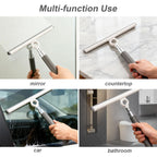 2-in-1 Shower Squeegee for Glass Doors with Telescopic Handle