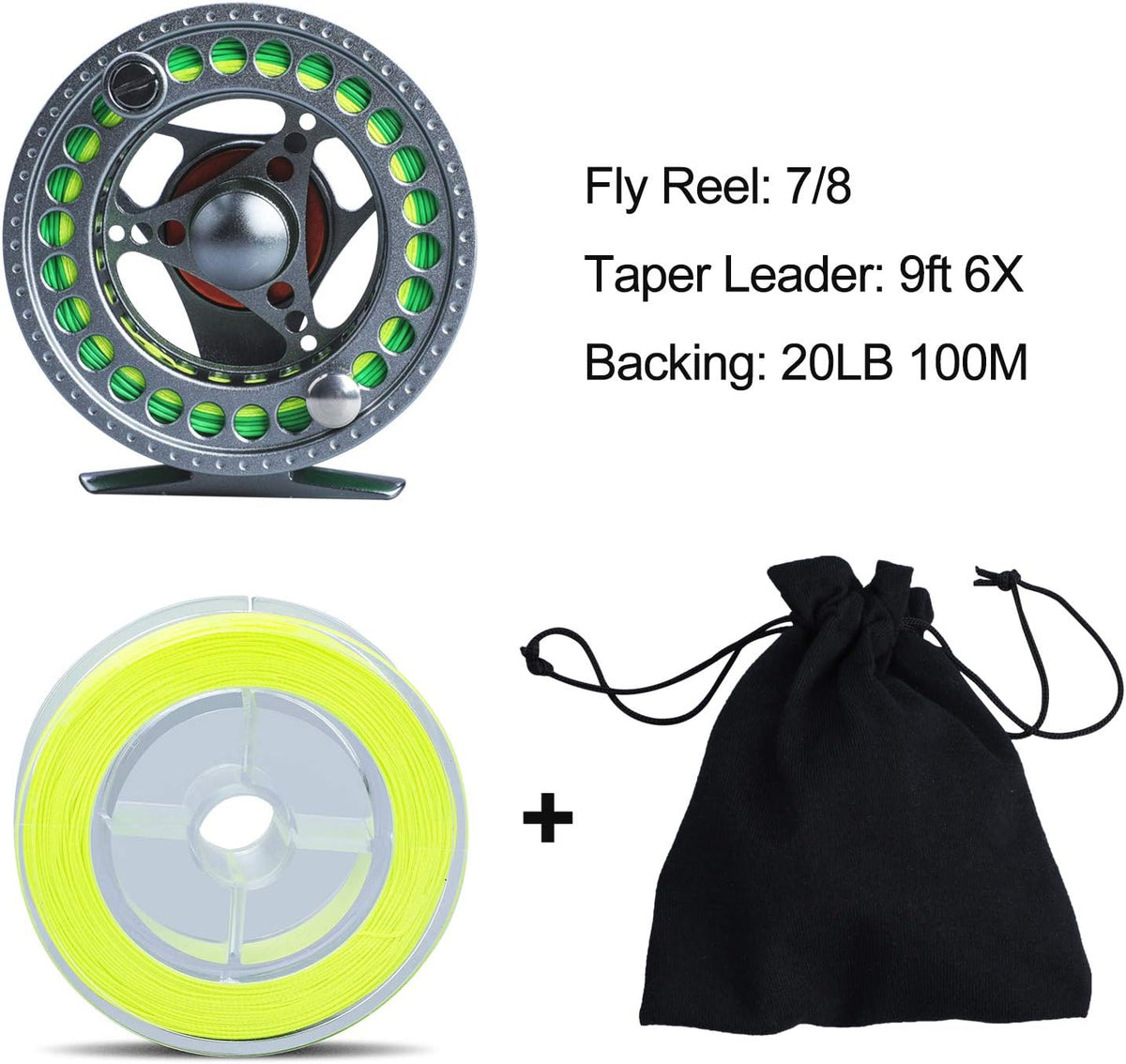 Fly Fishing Rod and Reel Combo, 4 Pieces Ultra Lightweight Portable Fly Rod and CNC Machined Aluminum Alloy Reel
