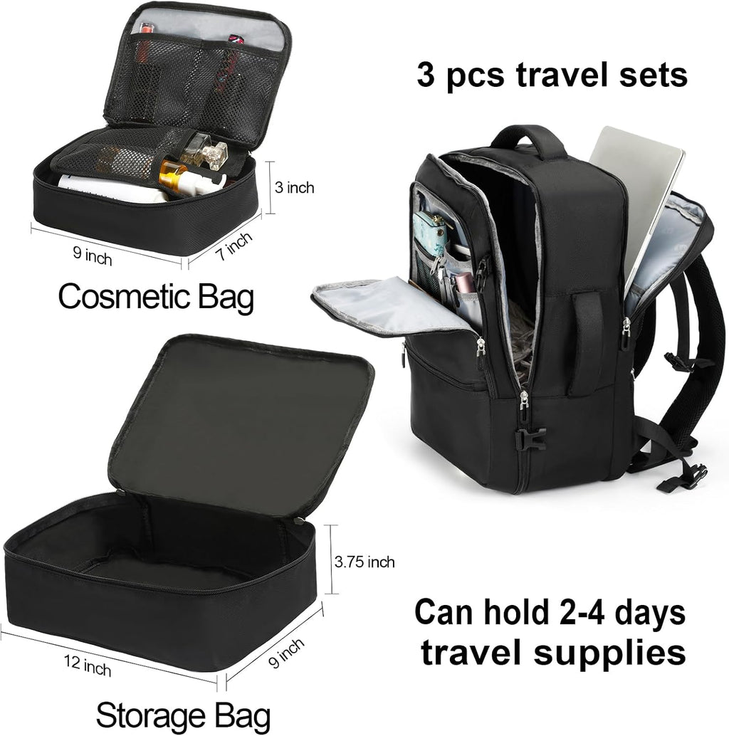 Travel Backpack for Women & Men,Airline Approved Carry On Luggage,TSA Overnight Bags,40L Personal Item Travel Bag