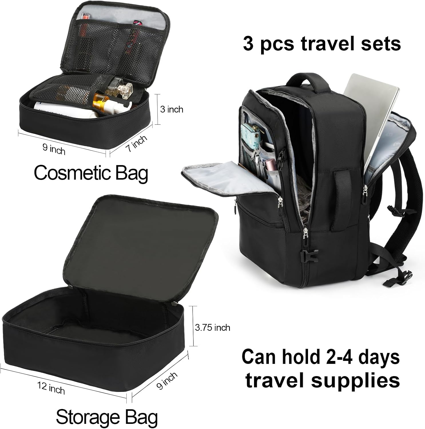 Travel Backpack for Women & Men,Airline Approved Carry On Luggage,TSA Overnight Bags,40L Personal Item Travel Bag
