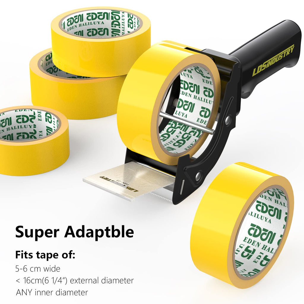 2 Pcs Rapid-Replace Packing Tape Dispenser Guns with Extra Blade, 2IN(50mm) Lightweight Ergonomic Industrial Handheld