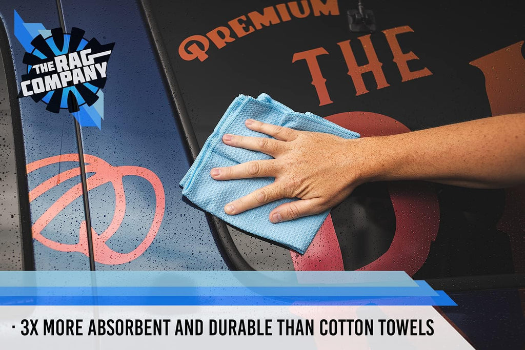 Standard Waffle Weave Towels, Microfiber Detailing, Window/Glass and Drying, Wax & Polish, Lint-Free, Streak-Free
