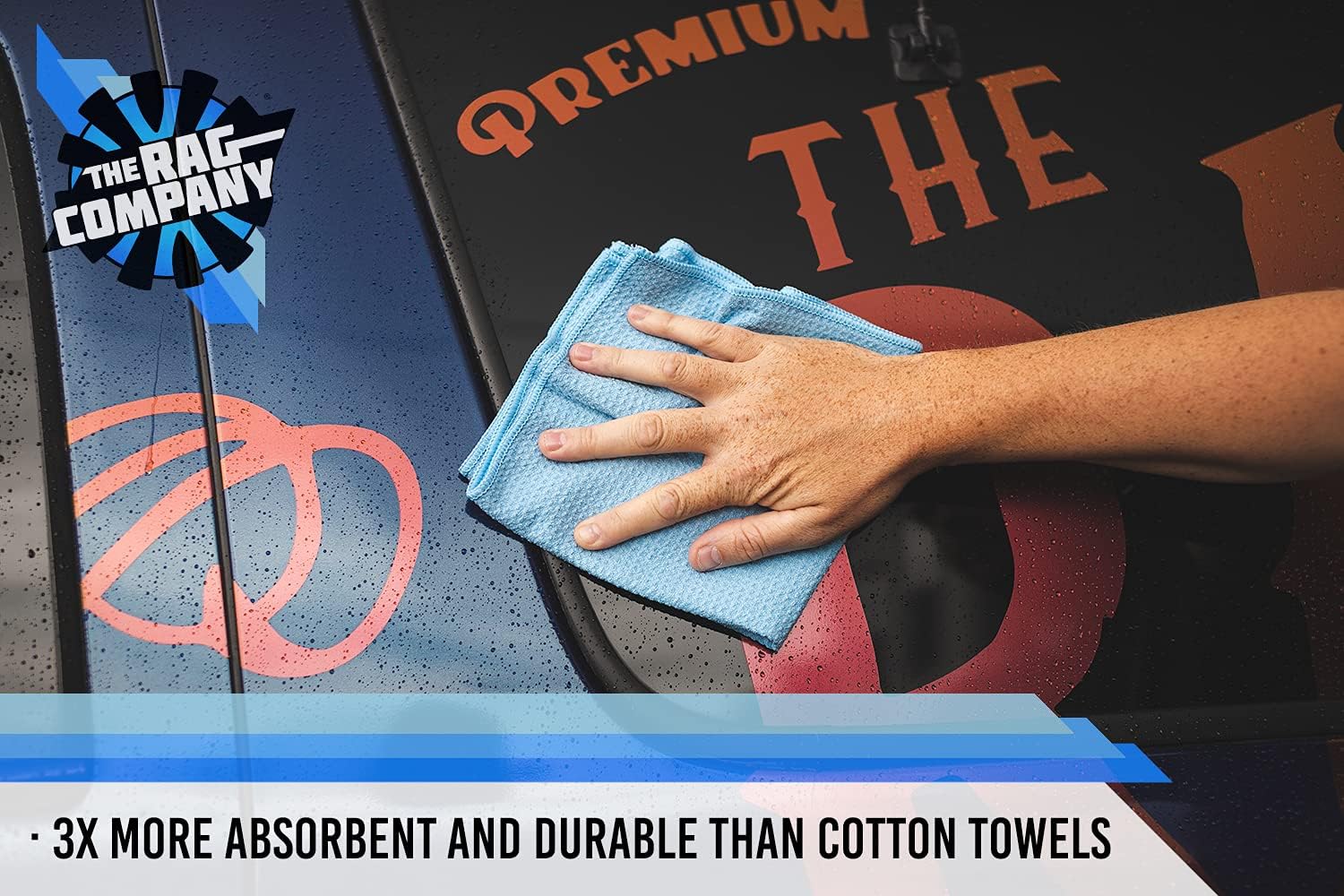Standard Waffle Weave Towels, Microfiber Detailing, Window/Glass and Drying, Wax & Polish, Lint-Free, Streak-Free