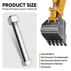 2 pcs 25mm/0.98inch Mini Excavator Pins Replaceable Mini Excavator Bucket Link Pin Attachments for Backhoe Accessories