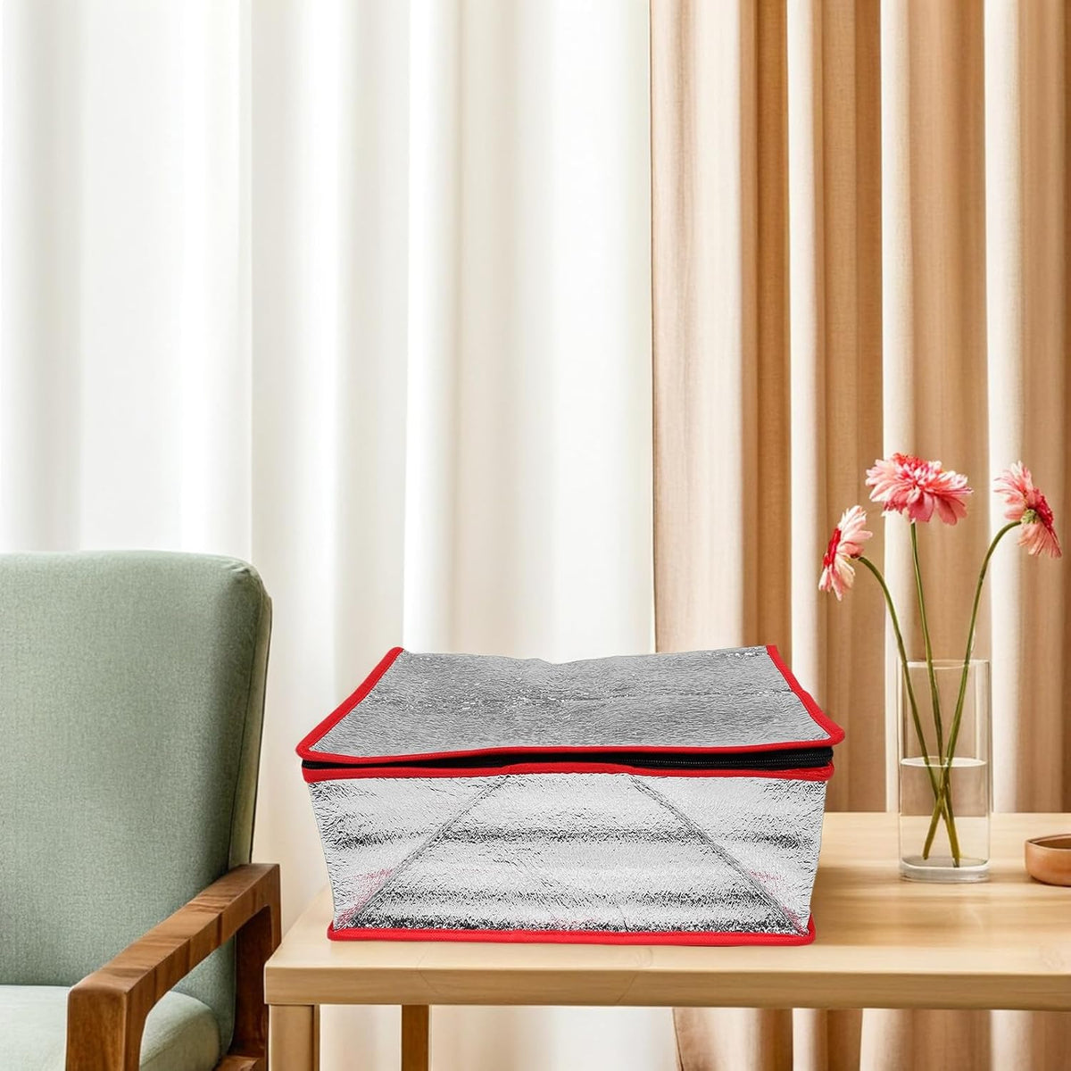 Insulated Shipping Bag Aluminum Flat Bottom Liner for Seafood