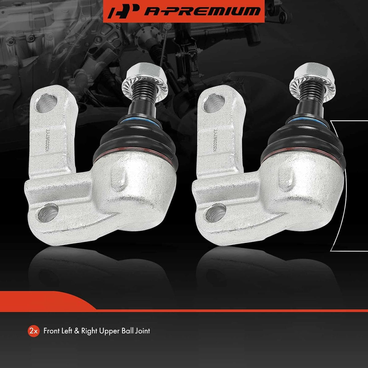 A-Premium 2-Pack Front Upper Ball Joint, Compatible with Buick, Cadillac