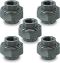 Supply Giant BMUN0114-5 Union Pipe Fitting With Female Threading, Malleable Iron Connector, 1-1/4 inch, Black (Pack Of 5)