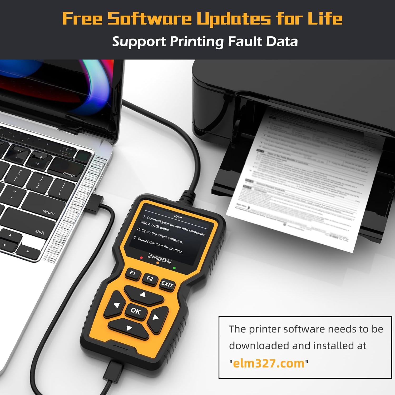 ZM201 Professional OBD2 Scanner Diagnostic Tool, Enhanced Check Engine Code Reader with Reset OBDII/EOBD Car