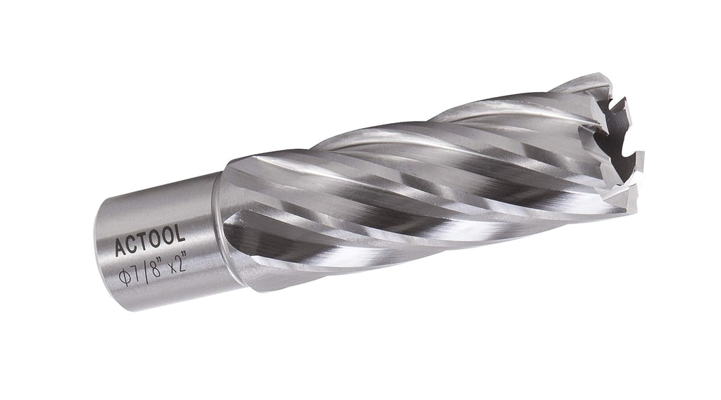 7/8" Diameter × 2" Depth of Cut HSS ANNULAR Cutter with 3/4'' Weldon Shank