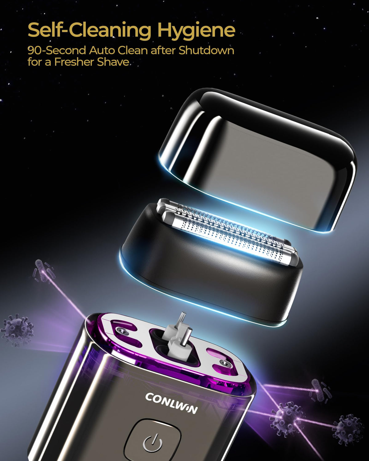 Electric Foil Shavers for Men, Travel Mini Shaver, Model FK-712B