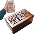 Handmade Wooden Cremation Urns for Human Ashes - Adult Male, Female, and Beloved Pets - Small wooden box with 20