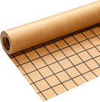 36'' x 30 ft Brown Kraft Wrapping Paper Roll with 1'' Grid