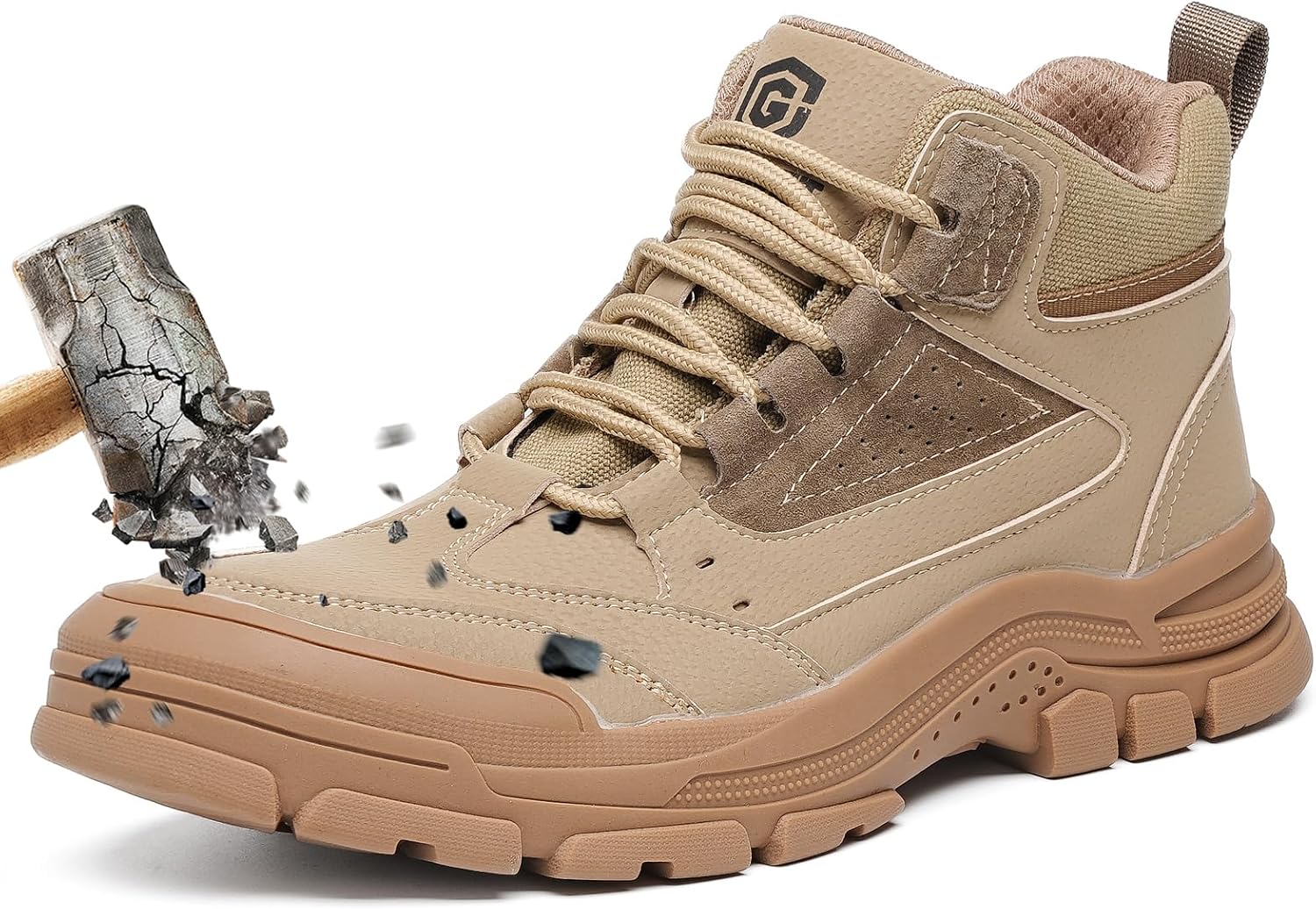 Steel Toe Boots for Men Women – Indestructibl Lightweight Work Boots Steel Toe Safety Shoes Slip Resistant High Top
