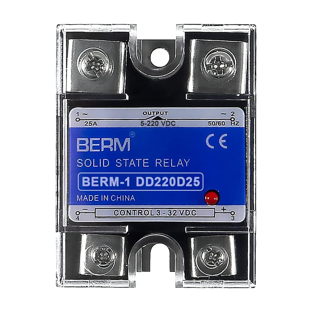 Solid State Relay SSR-25DD DC to DC Input 3-32VDC to Output 5-240VDC 25A Single Phase Plastic Cover