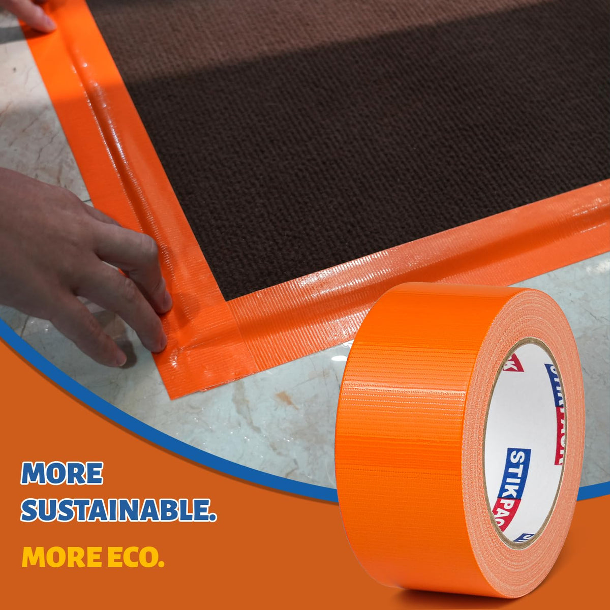 Heavy Duty Orange Duct Tape 2 Inches x 90 Feet, 1 Roll