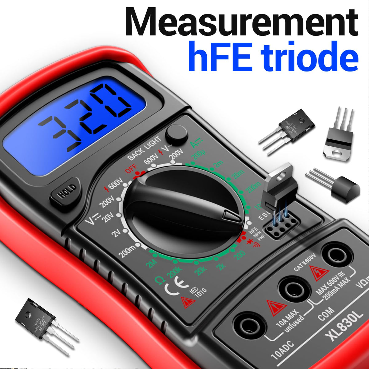ANENG Digital Multimeter with Case, AC/DC Voltmeter, Ammeter and Ohmmeter