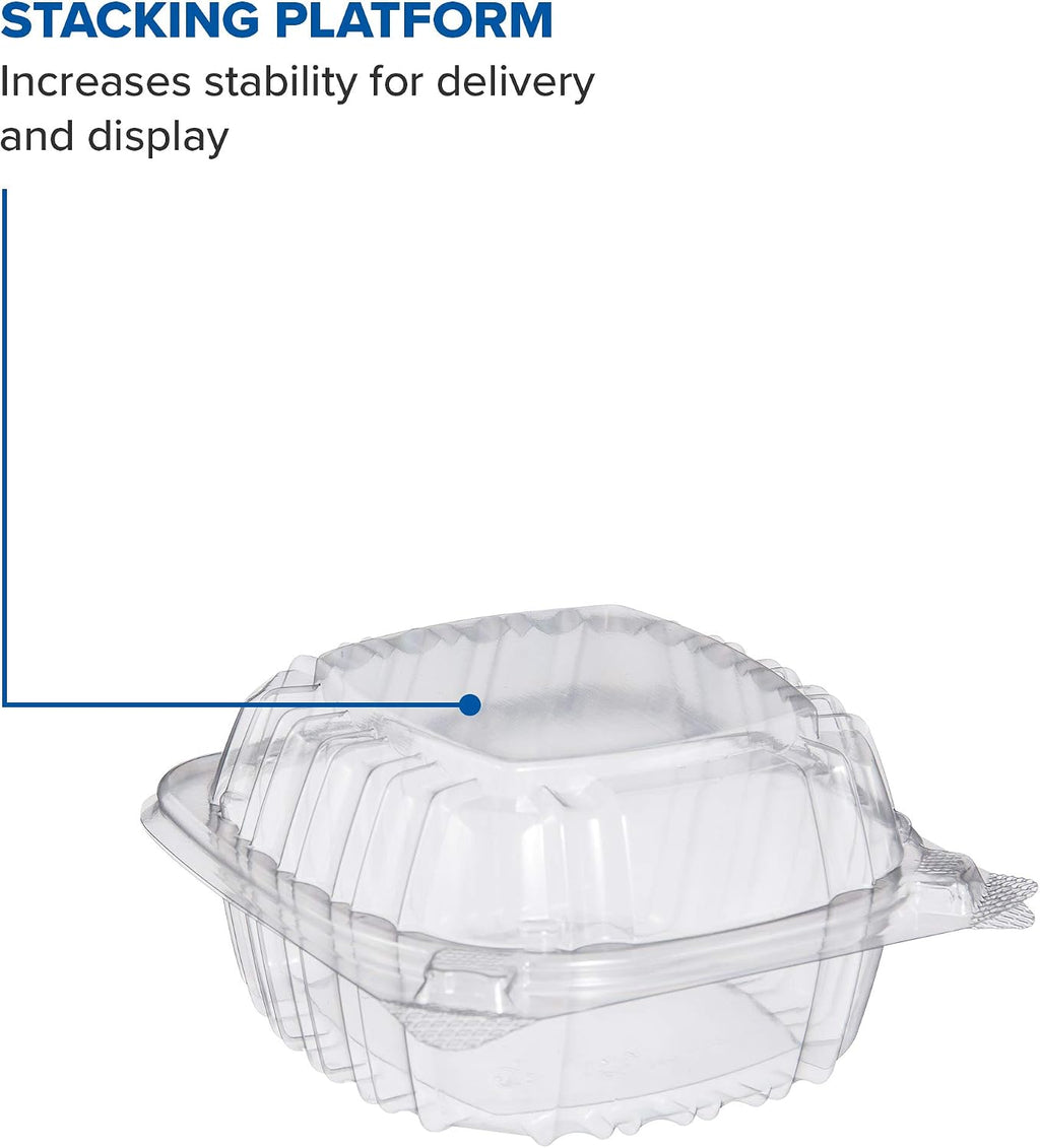 C53PST1 OPS 5 in Clear Hinged Container, 5.3 X 5.4 in (Case of 500)