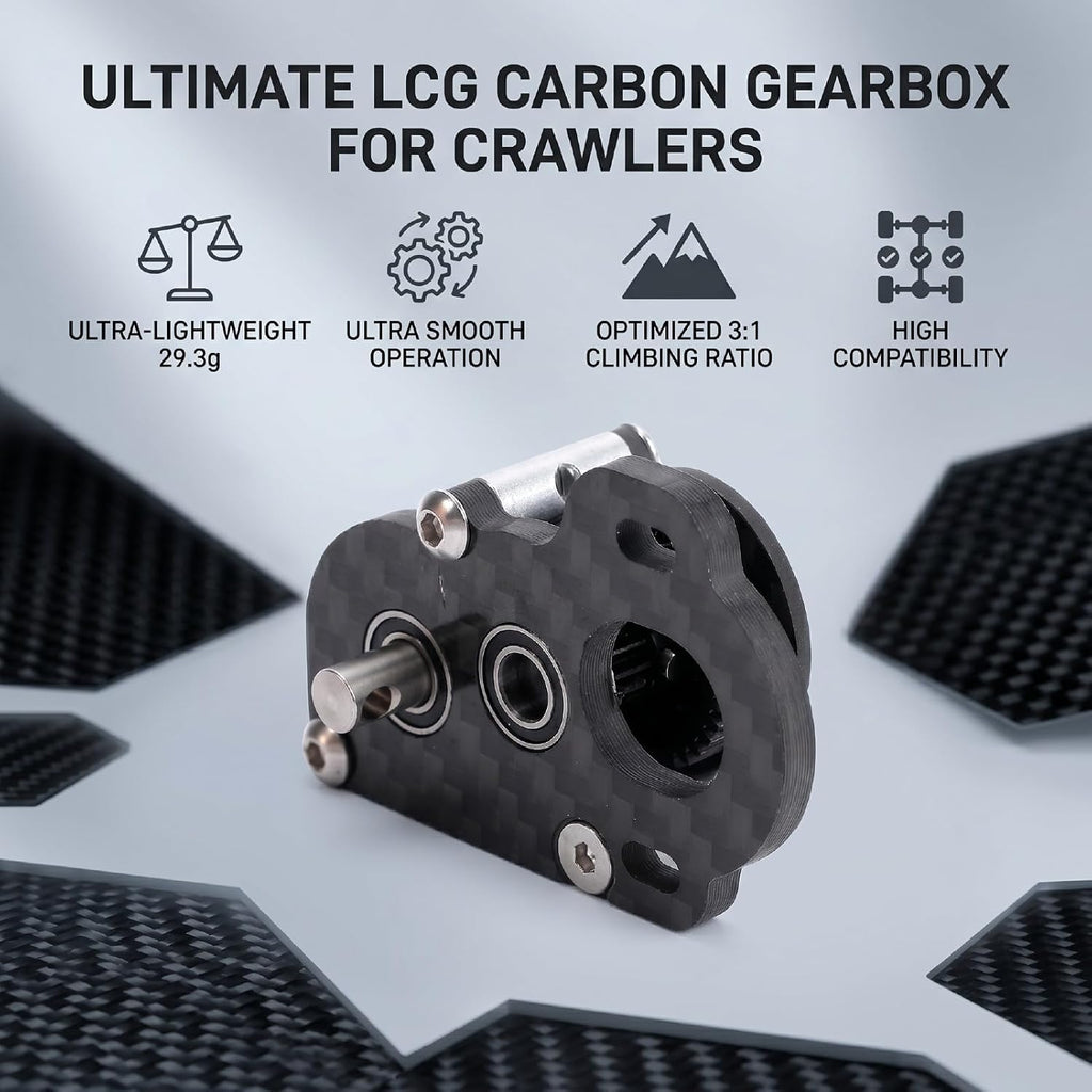 Ultra Light Portal Transmission Gearbox, 1/10 Scale Carbon Fiber