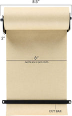 Roller Kraft Paper Roll Display, Wall Decor, Art Wall Mount, Kitchen Decor, Farmhouse Decor - (1) Kraft Paper Roll