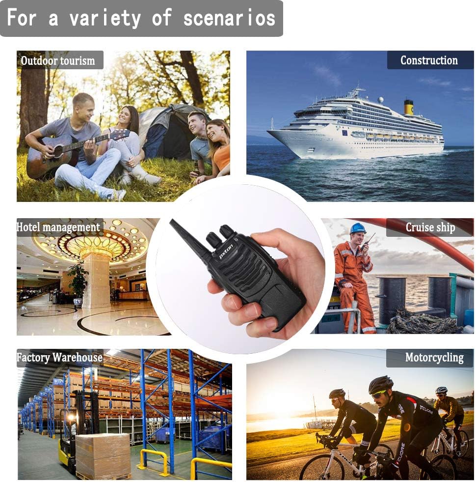 Two Way Radios Long Range Walkie Talkies for Adults with Headphones,16 Channel Handheld 2 Way Radio Rechargeable with