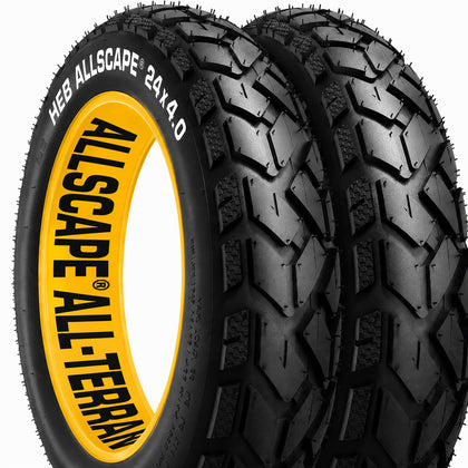 HEB ALLSCAPE 24x4 Ebike Tires, 24 Inch Bike Tires, Fat Tire, 2 Pack