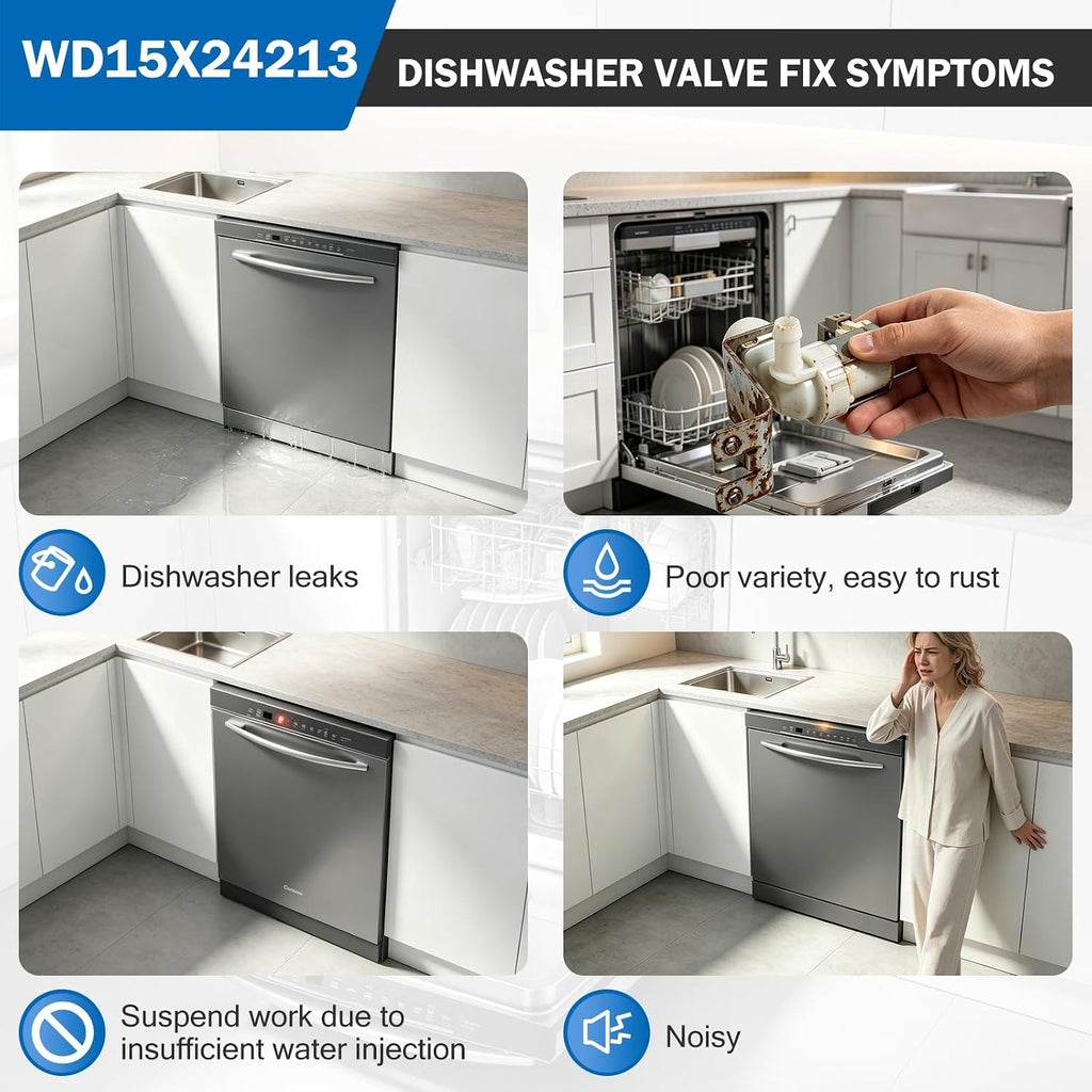 Dishwasher Inlet Valve 265D2393P003 for GE GDT655SGJ5BB