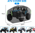 ATV Cover Waterproof Heavy Duty Quad Cover 4 Wheeler Cover XL | Outdoor Universal Storage Quad Cover All Weather