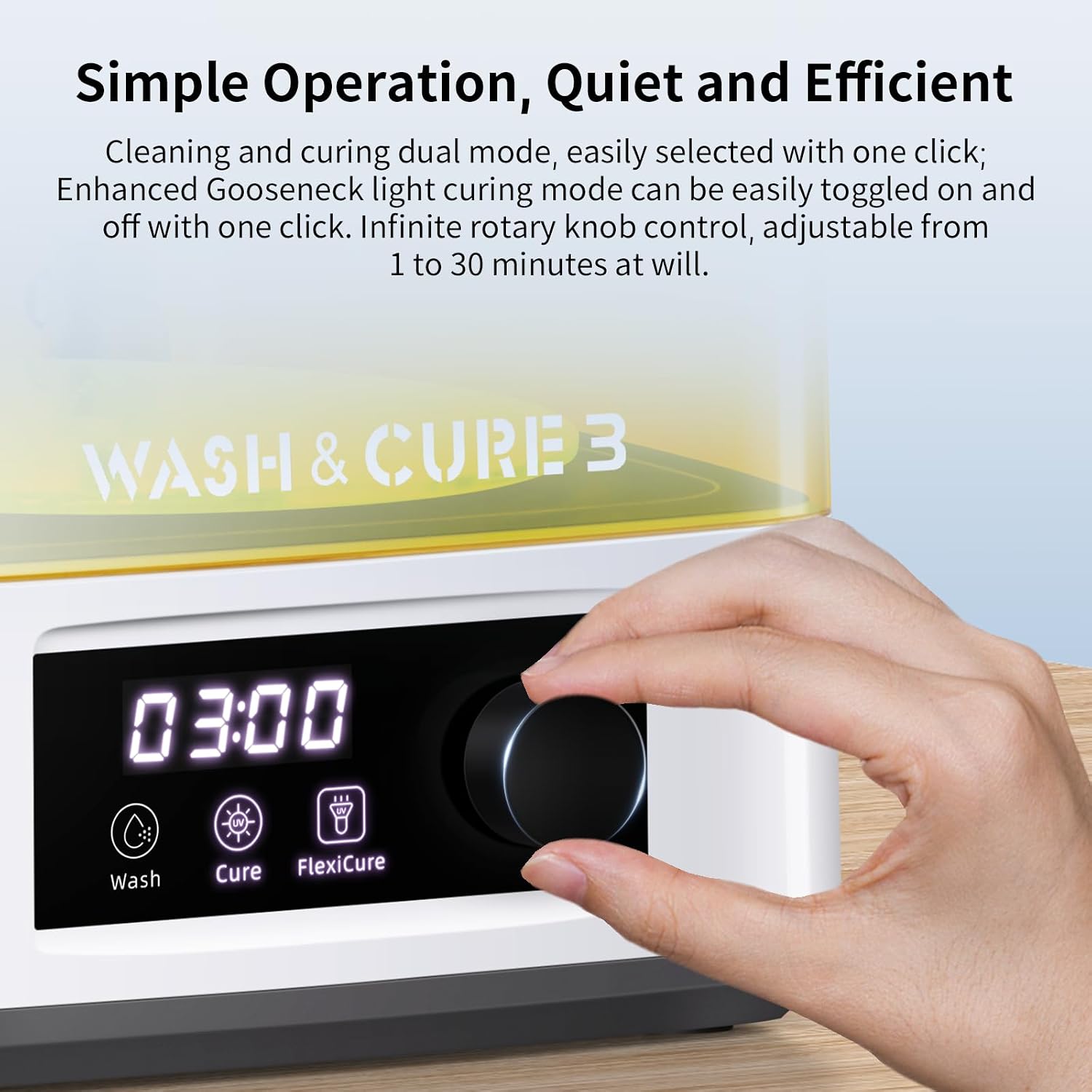 Wash and Cure 3 with Gooseneck Lights | Upgraded Volume 2 in 1 Wash and Cure Station for Photon Mono 4/4 Ultra/Mars
