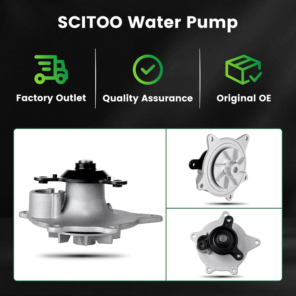SCITOO Water Pump with Gasket AW7165 for Dodge Grand Caravan