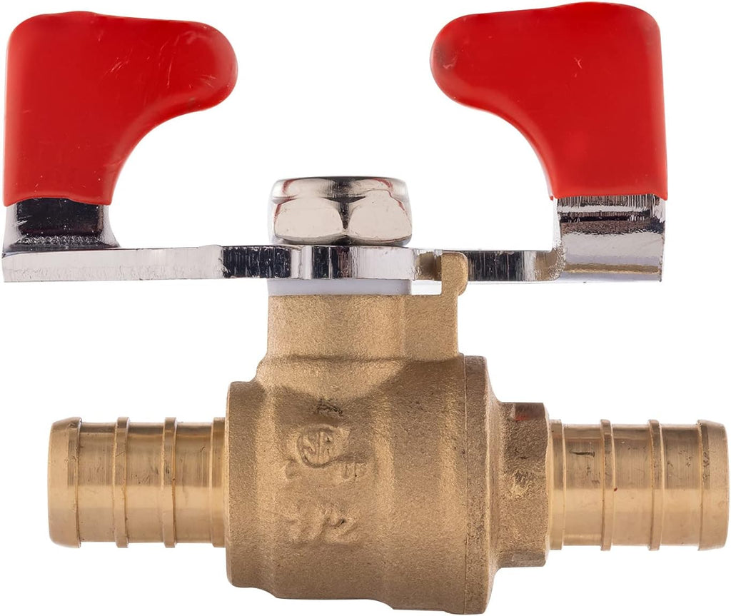 10Pcs EFIELD 3/4" Barb Crimp Pex Ball Valve,Butterfly Level(VALVE164-10)