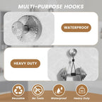 BKV Suction Cup Hooks for Shower,Brushed Nickel,6 Pack