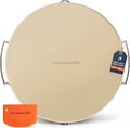 16-inch Pizza Stone for Oven and BBQ Grill with Handles, Round, 5/8" Thick - Natural Cordierite, 1800 °F Resistant