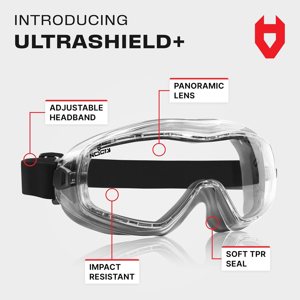 Anti Fog Safety Goggles for Men and Women with Premium Anti Scratch Coating - Vented Panoramic Lab Goggles; ANSI Z87