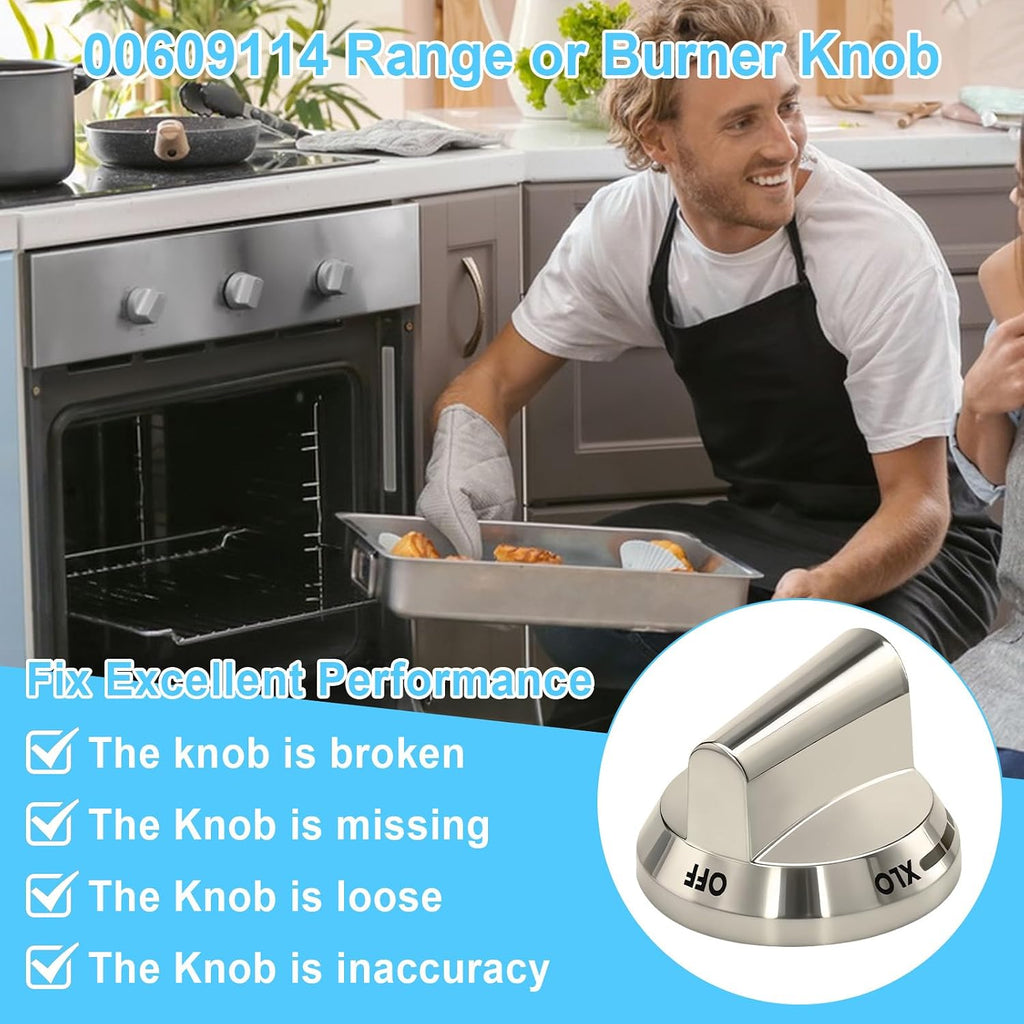 00609114 Range or Burner Knob Compatible with Bosch Thermador Gaggenau